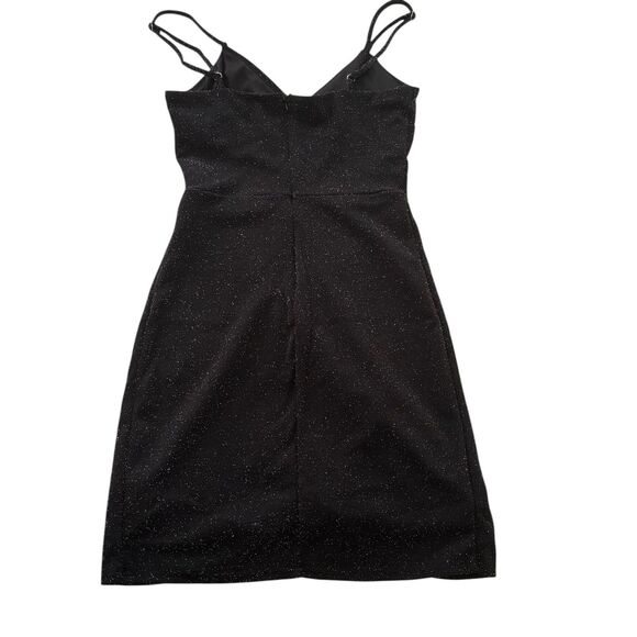 Altar’d State Black Metallic Sleeveless Mini Dress Size XS Glam Sexy Holiday Y2K - Picture 4 of 10